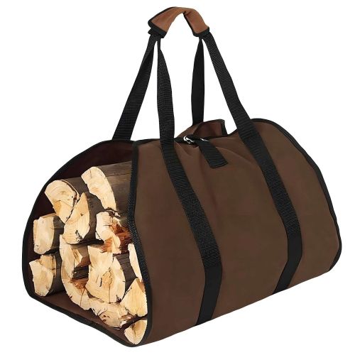 Firewood Carrier Bag with Handle Durable Wear-Resistant Fireplace Logs Holder Side Opening Wood Storage Carrying Bag Firewood Carrier Bag with Handle Durable Wear-Resistant Fireplace Logs Holder Side Opening Wood Storage Carrying Bag