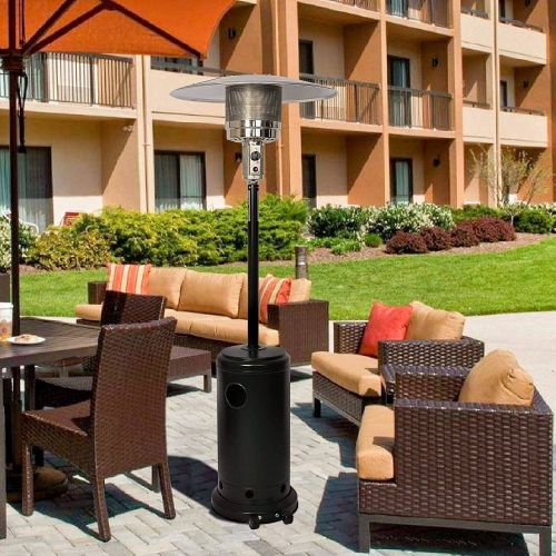 Bosonshop Outdoor Propane Heater Portable Patio Heater With Wheels 87 Inches Tall 36000 BTU for Commercial Courtyard (Black) Bosonshop Outdoor Propane Heater Portable Patio Heater With Wheels 87 Inches Tall 36000 BTU for Commercial Courtyard (Black)
