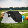 Outsunny Pop Up Tent, Instant Camping Tent with Porch and Carry Bag, 3000mm Waterproof, for 2-3 People, Black, (Poles Included)