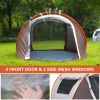 2 Person White Brown Pop Up Camping Tent