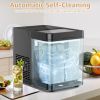 Ice Makers, Portable Countertop Ice Maker with Self-Cleaning, 36Lbs/24Hrs, 9Pcs/6Mins, One-Click Operation, 2 Ice Scoop and Basket, Ice Maker Machine