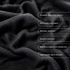 Soft Black Blanket Twin Travel Warm Polar Fleece Blanket Bed Plush for Travel Sofa Adult Kids Microfiber Throw Blanket Black 50x60 inch