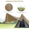 Outsunny 15.4'x15.4'x8.5' Teepee Tent, Waterproof Camping Tent with Porch Area, Floor and Carry Bag, for 2-3 Person Outdoor Backpacking Camping Hiking