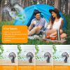 10400mah Portable Camping Fan with LED Light Rechargeable Tripod Tent Hanging Fan Lantern Portable Foldable Oscillating Table Fan with 3 Brightness 4