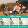 Camping Fan with Lantern 10000mAh Rechargeable Battery Powered Portable Tripod Fan for Tent with Hanging Hook