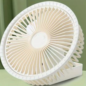 1pc Table Fan; Portable Hanging Fan With 360 Degree Adjustment; USB Charging Fan For Car Camping Home Kitchen (Color: White)