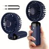 Portable Fan, Handheld Fan Personal Mini Fan 4200mAh Rechargeable With 5 Speeds, Battery Operated Mini Fan With LED Display, 11-21Hs Desk Fan Working