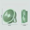 1pc Table Fan; Portable Hanging Fan With 360 Degree Adjustment; USB Charging Fan For Car Camping Home Kitchen