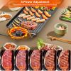 Electric Barbecue Grill Hot Plate Cooking BBQ Griddle Non-Stick Table Top Grill Griddle for Indoor Outdoor Camping Picnic